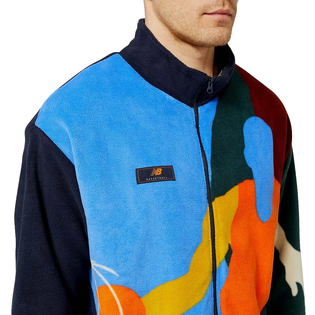New Balance - Herren Hoops Abstract Polar Fleece Jacke (MJ23584 ECL)