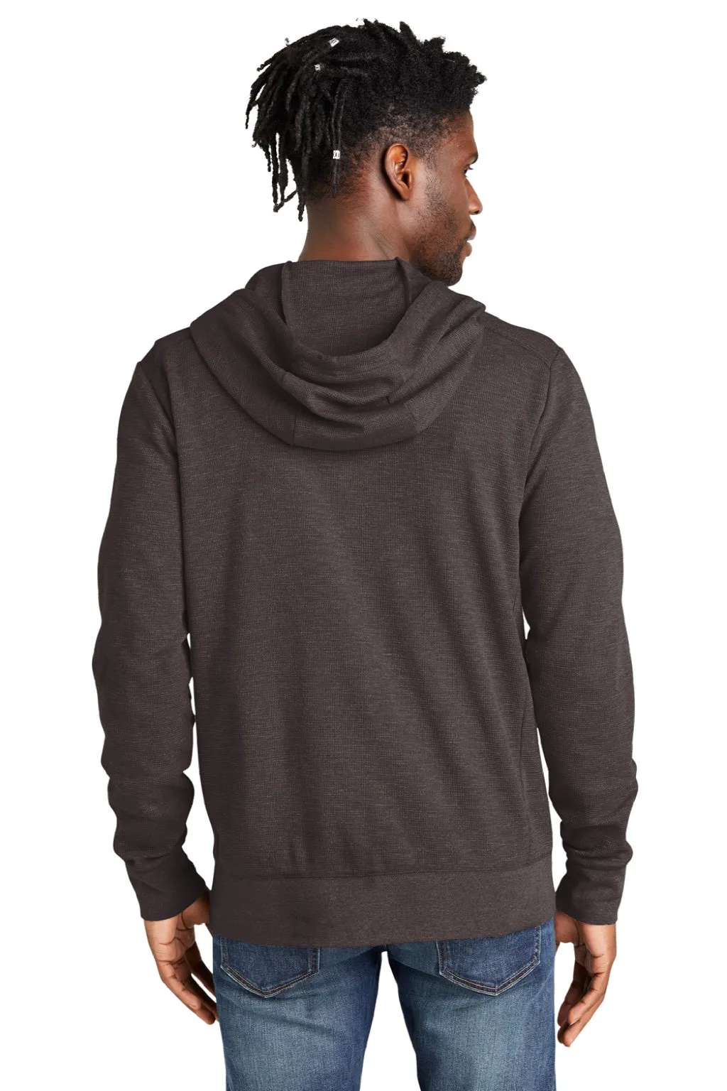 New Era Herren Thermo Kapuzenpullover mit Reißverschluss und Taschen - Heather Schwarz