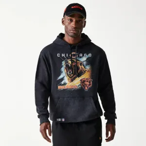 New Era Sweatshirts und Hoodies Chicago Bears NFL Spiele Premium Bekleidung Schwarzer Übergroßer Pullover Hoodie