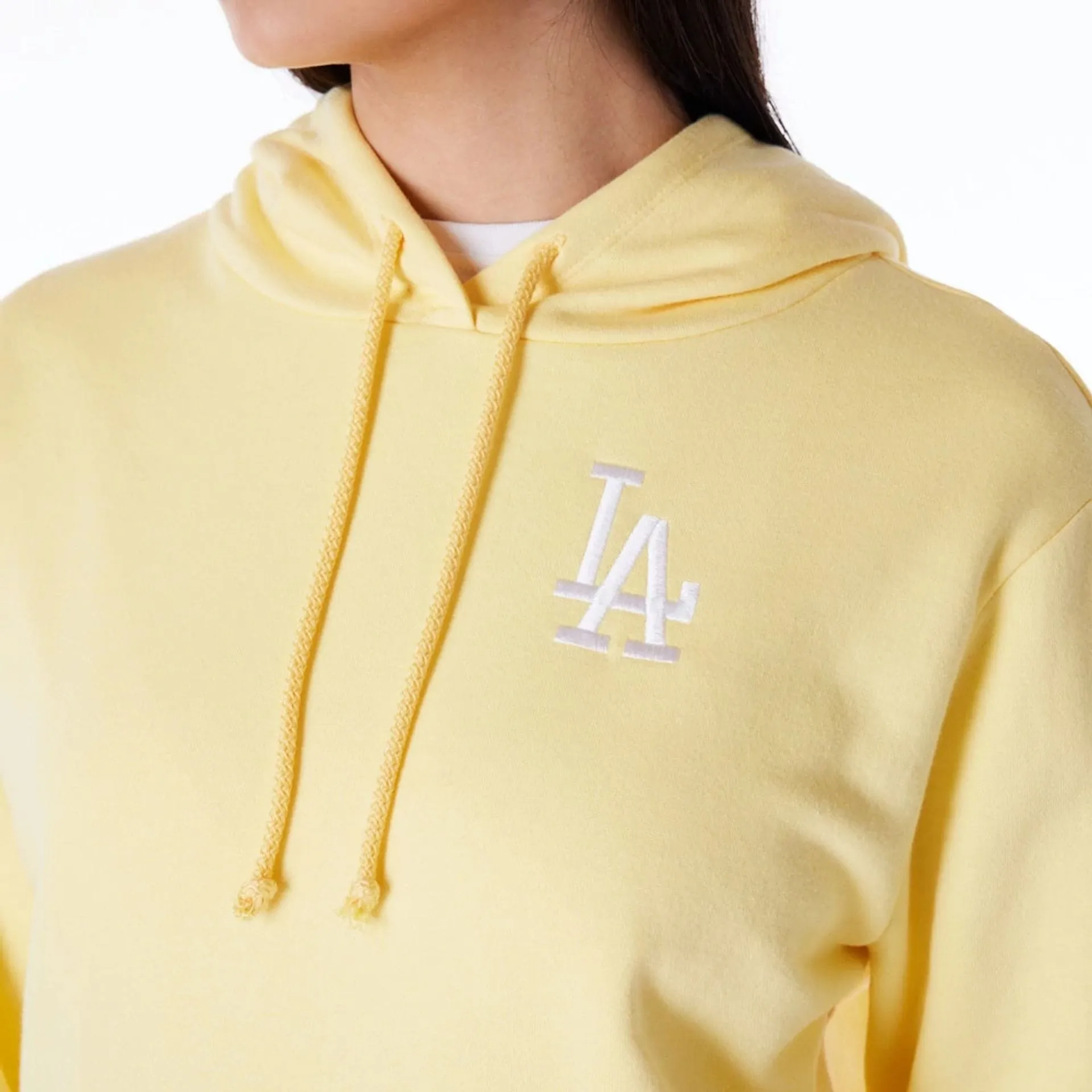 New Era Sweatshirts und Hoodies LA Dodgers Damen MLB League Essential Pastellgelber Pullover Hoodie