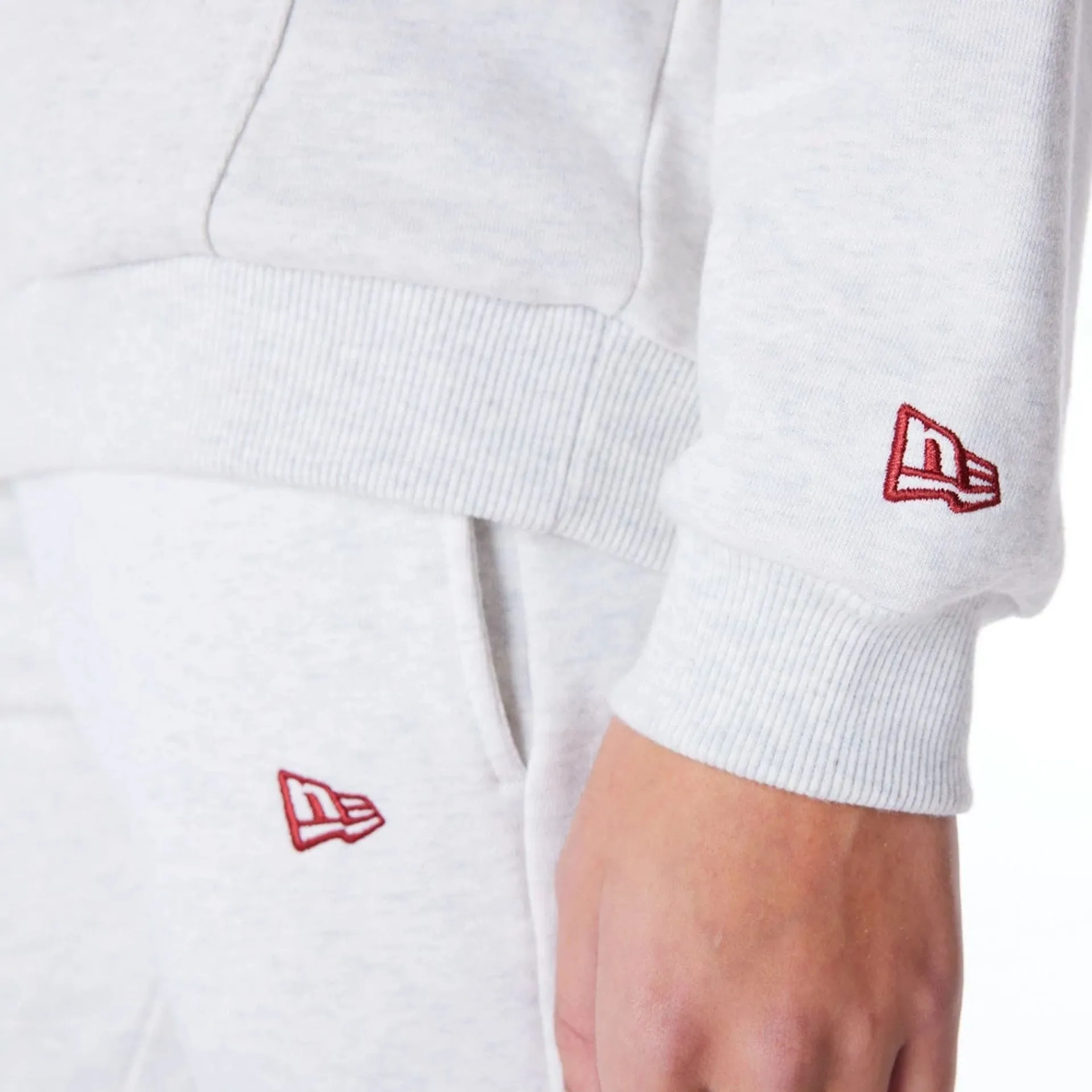 New Era Sweatshirts und Hoodies New Era Infill Grau Übergroßer Pullover Hoodie
