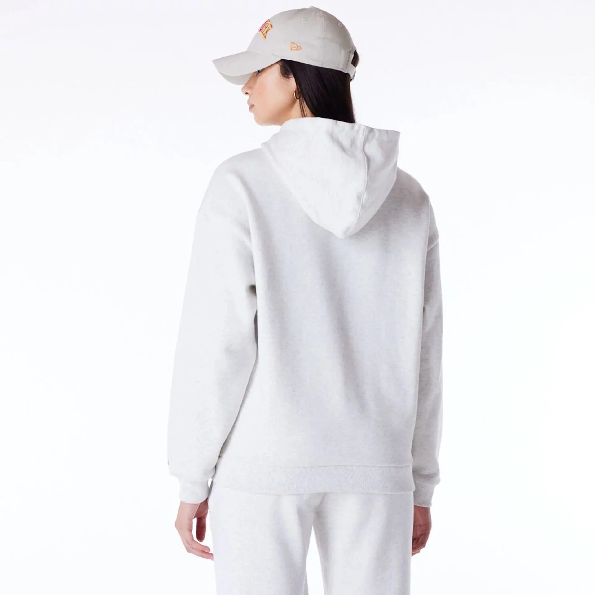 New Era Sweatshirts und Hoodies New Era Infill Grau Übergroßer Pullover Hoodie