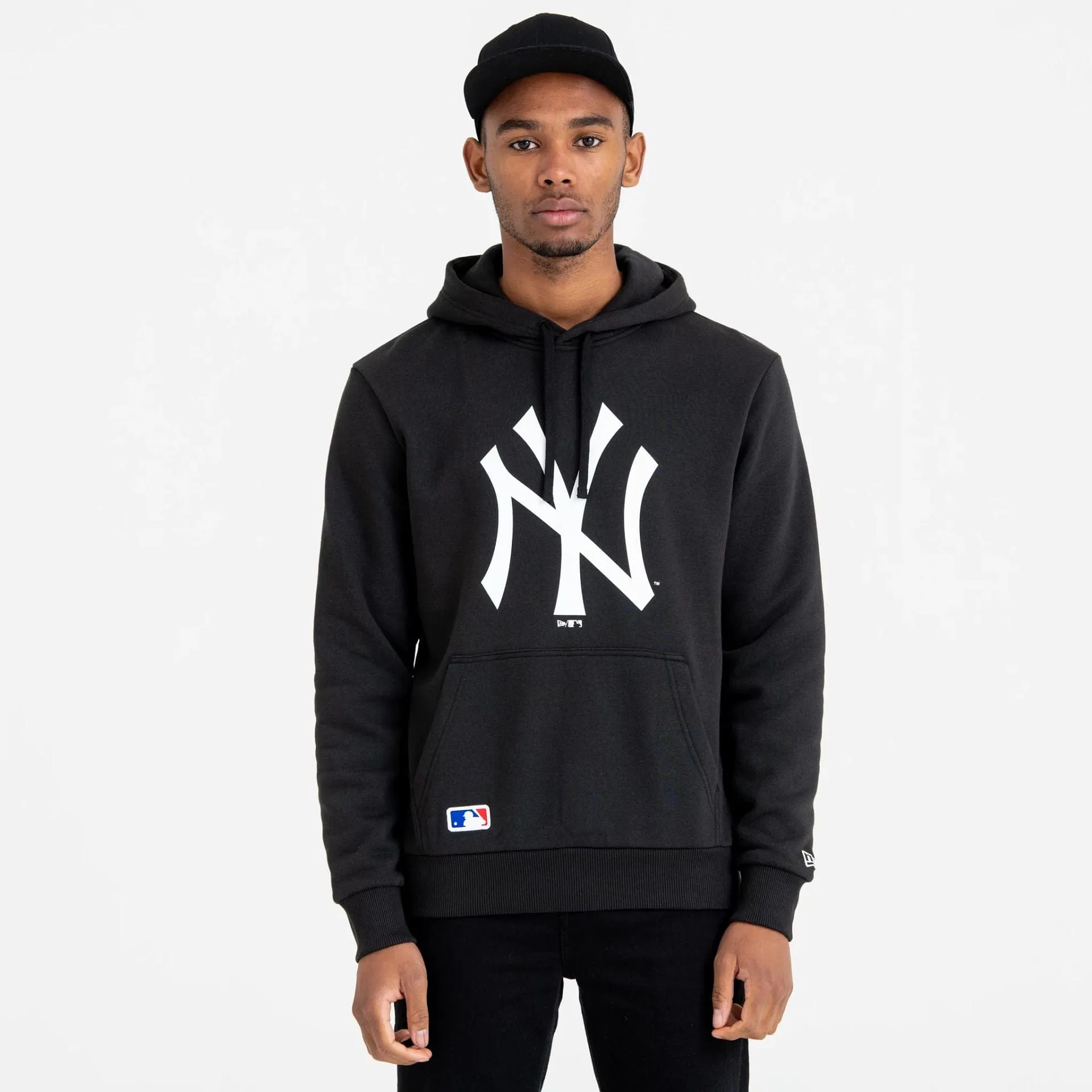 New Era Sweatshirts und Hoodies New York Yankees MLB Regular schwarzes Pullover-Hoodie