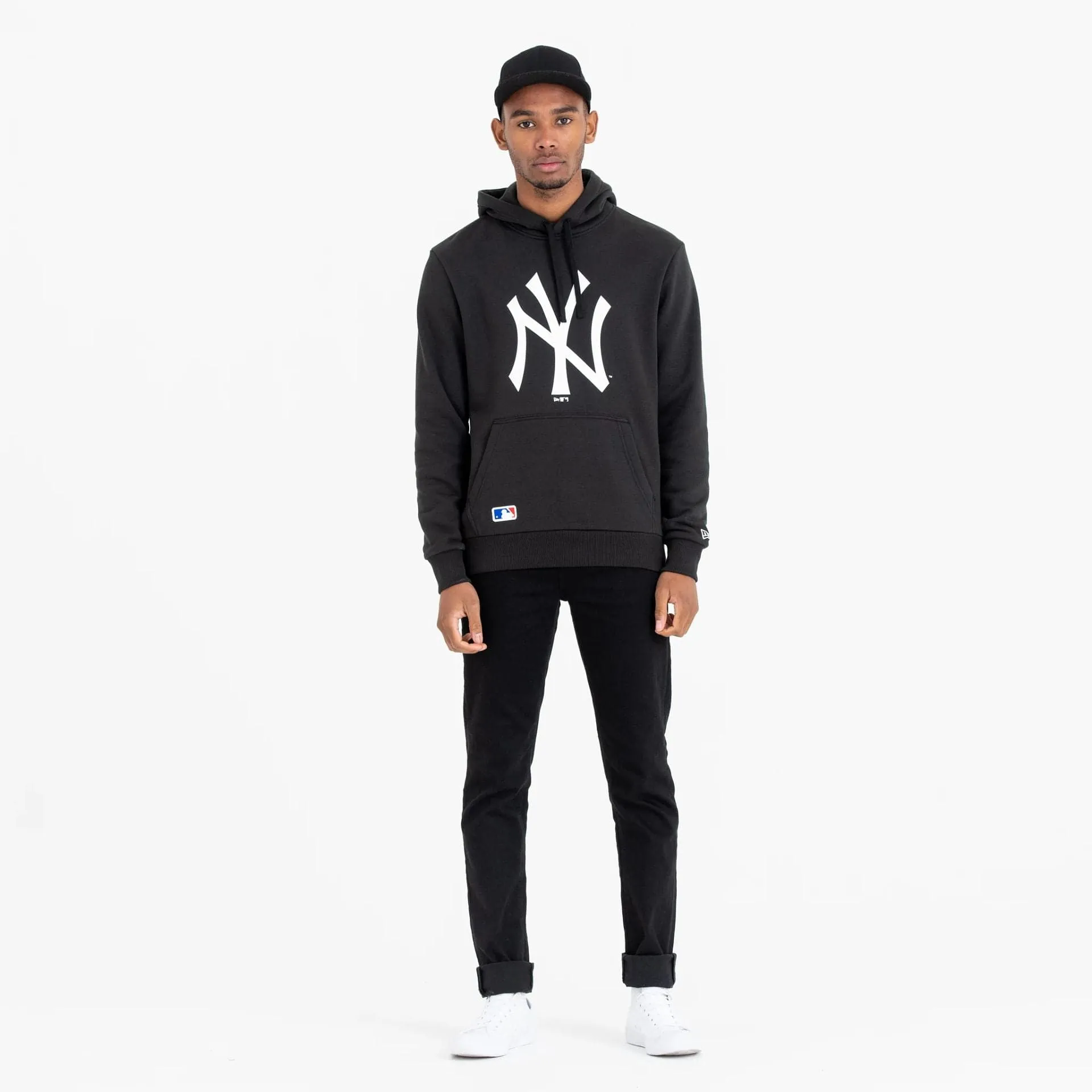 New Era Sweatshirts und Hoodies New York Yankees MLB Regular schwarzes Pullover-Hoodie