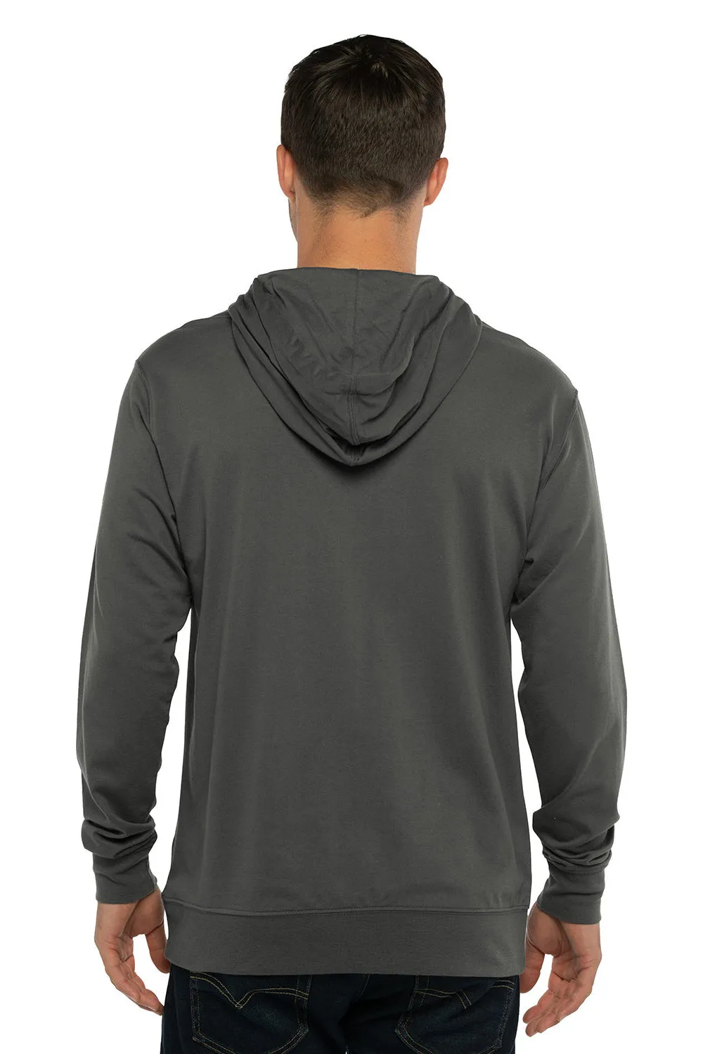 Next Level Herren French Terry Fleece Kapuzenpullover mit Kangaroo-Tasche - Heavy Metal Grau