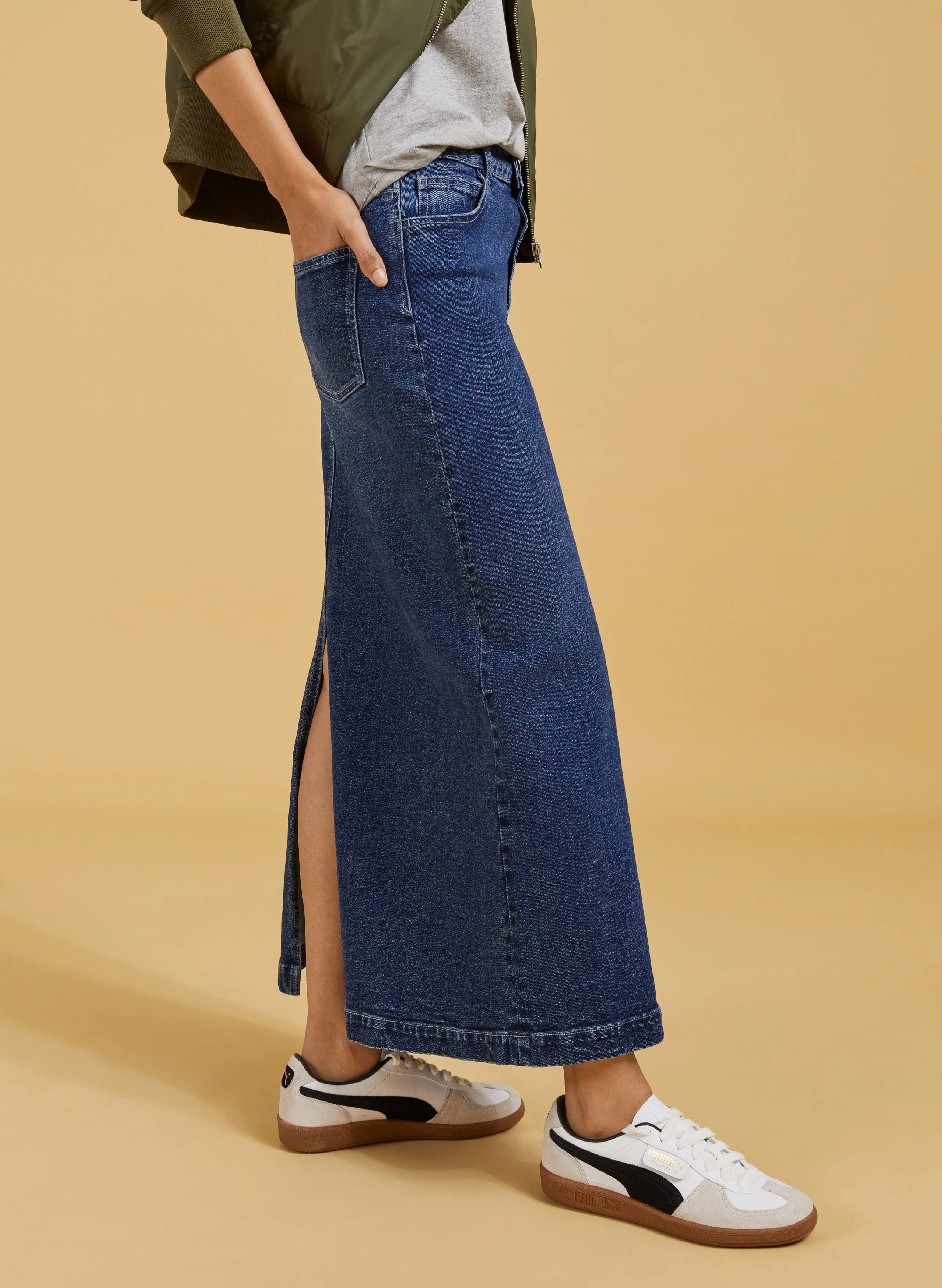 Nia Bio-Baumwollrock | Dunkelindigo