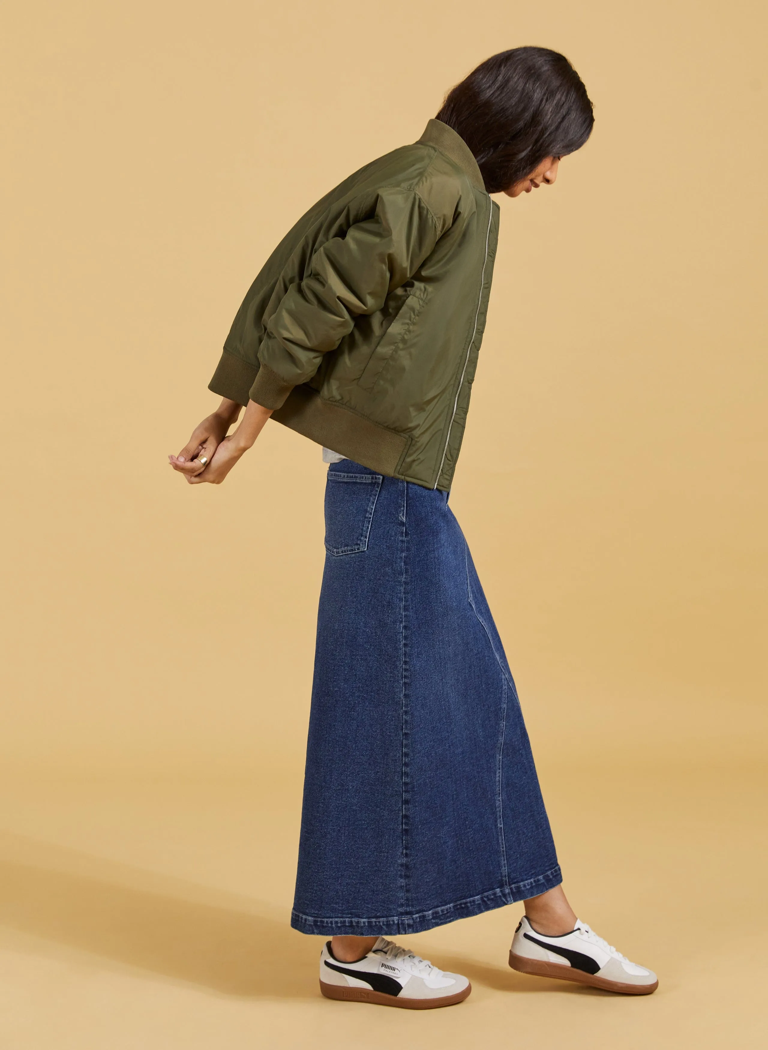 Nia Bio-Baumwollrock | Dunkelindigo