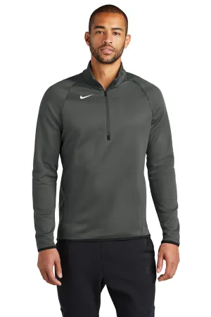 Nike Herren Therma-Fit Feuchtigkeitstransport-Fleece 1/4-Zip Sweatshirt - Team Anthrazitgrau