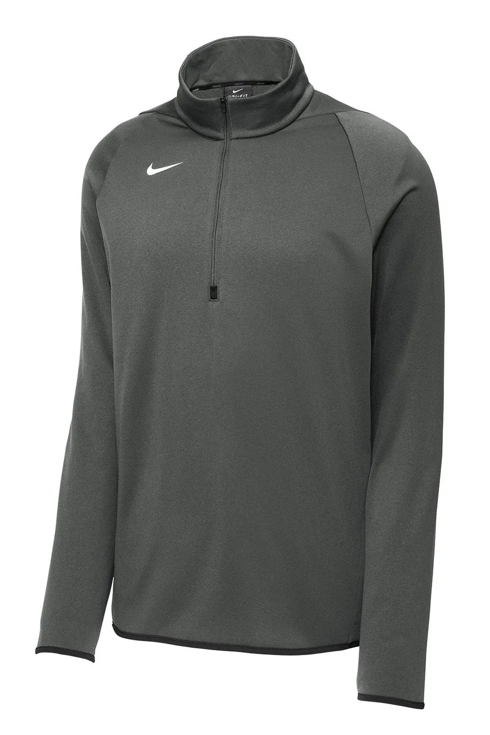 Nike Herren Therma-Fit Feuchtigkeitstransport-Fleece 1/4-Zip Sweatshirt - Team Anthrazitgrau