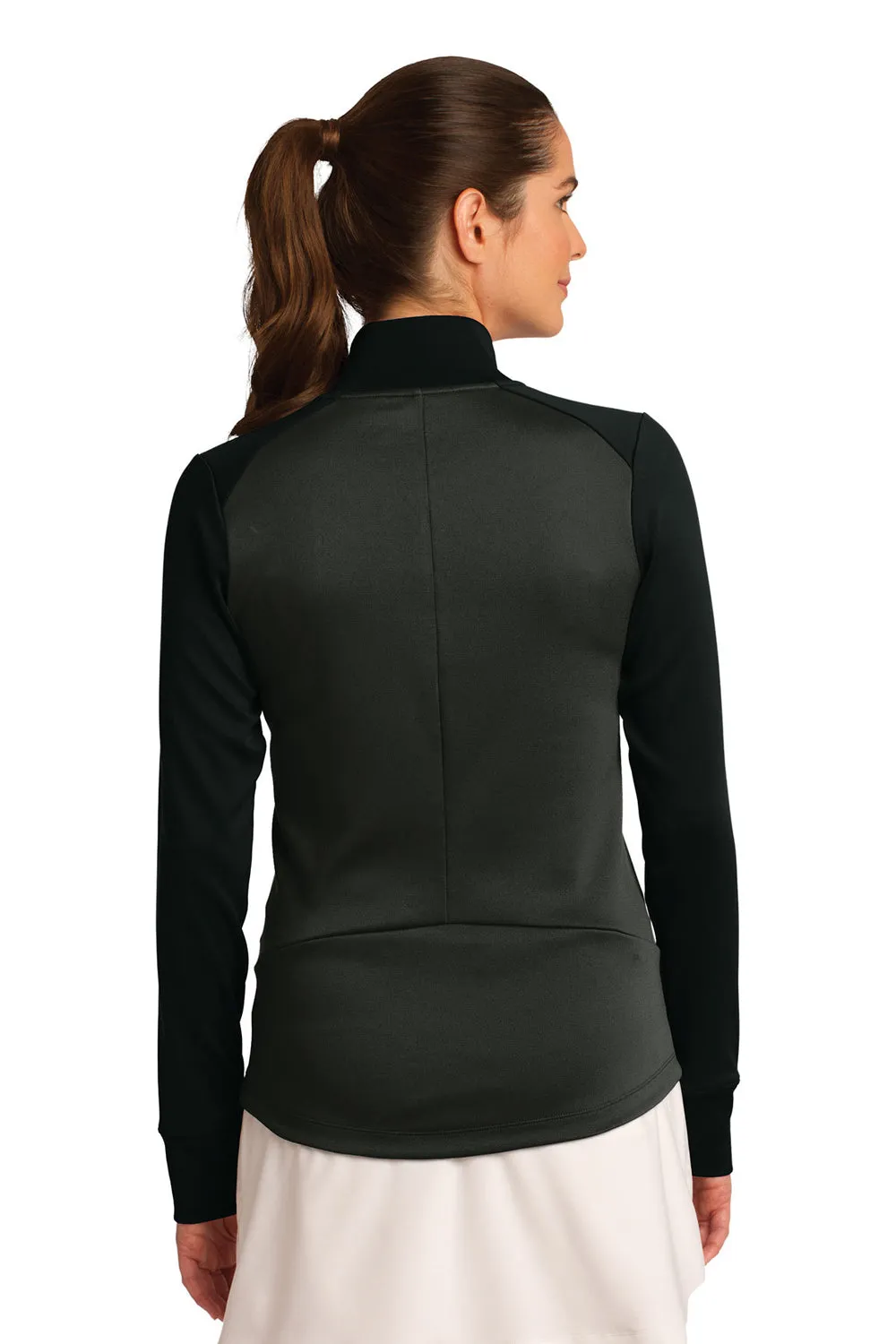 Nike Damen Dri-Fit Feuchtigkeitstransportierendes 1/4-Zip Sweatshirt - Anthrazitgrau/Schwarz