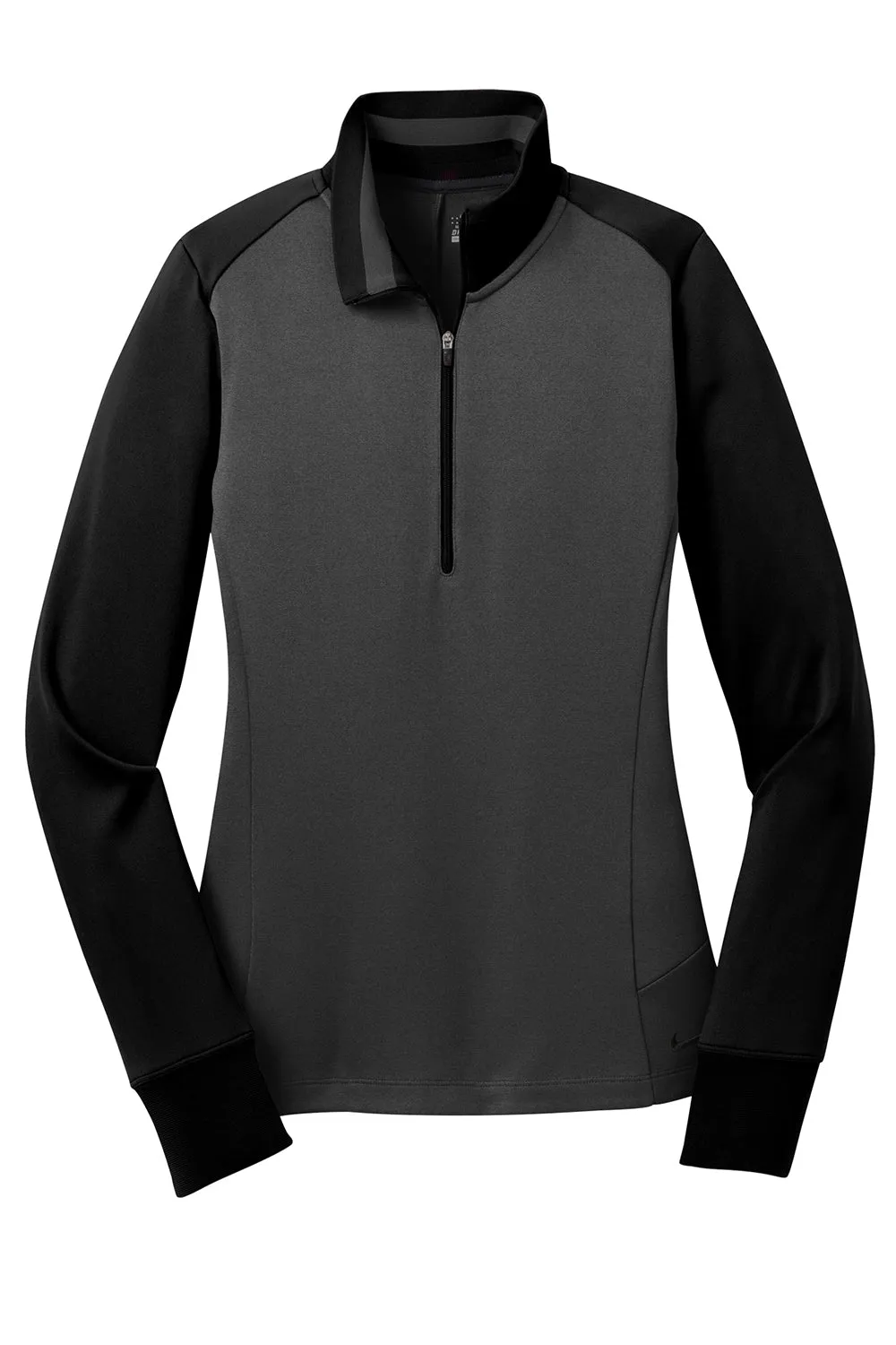 Nike Damen Dri-Fit Feuchtigkeitstransportierendes 1/4-Zip Sweatshirt - Anthrazitgrau/Schwarz