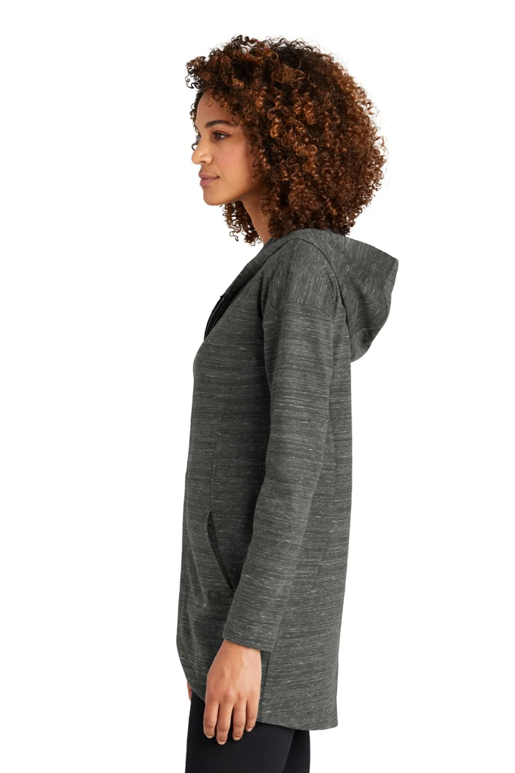 Ogio Damen Flux Kapuzenpullover mit Reißverschluss und Taschen - Heather Tarmac Grau