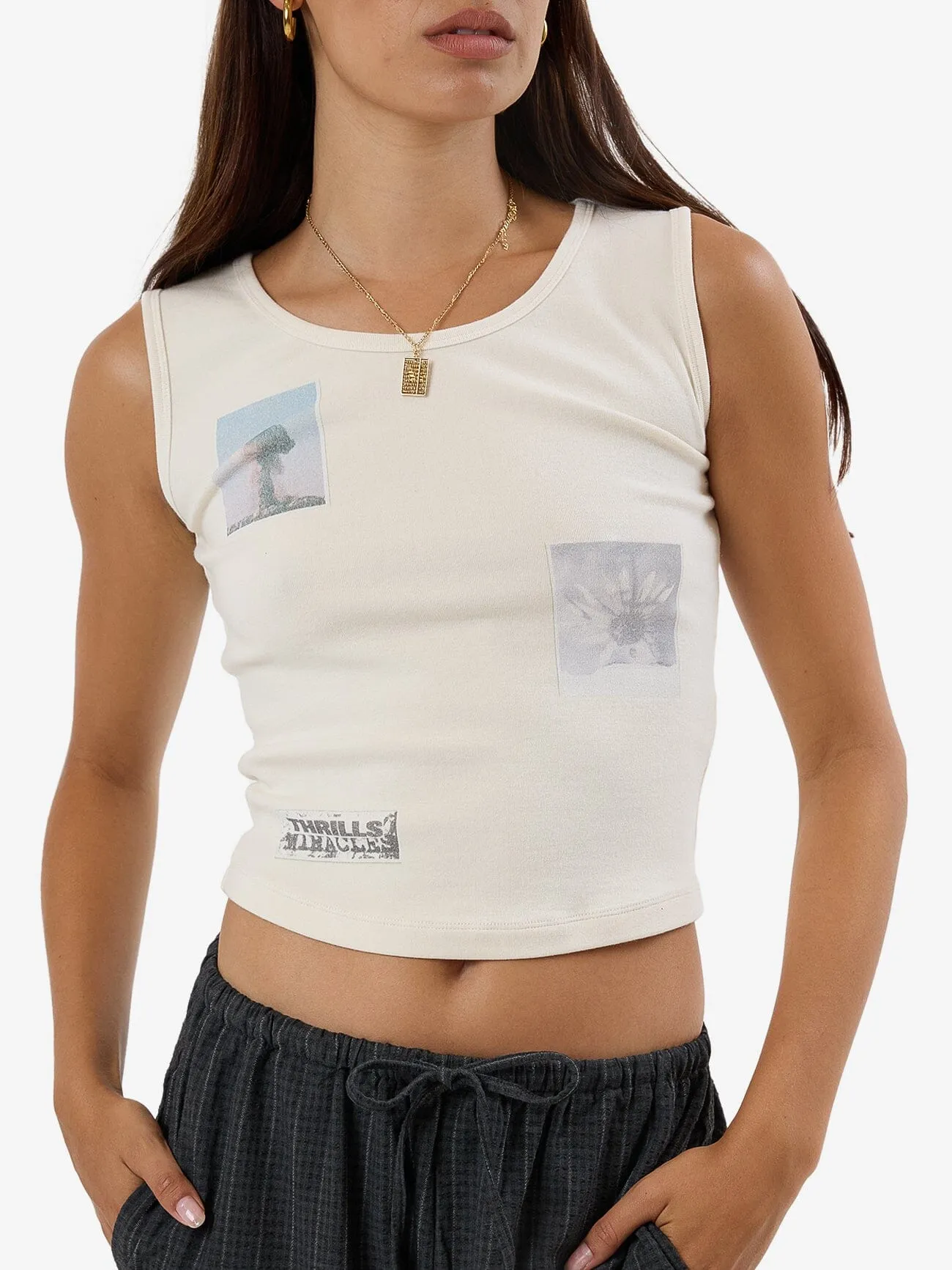 One Way Or Another Y2K Tank - Heritage Weiß