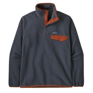Patagonia Leichter Synch Snap-T Pullover Glimmendes Blau / Hochglanzrot