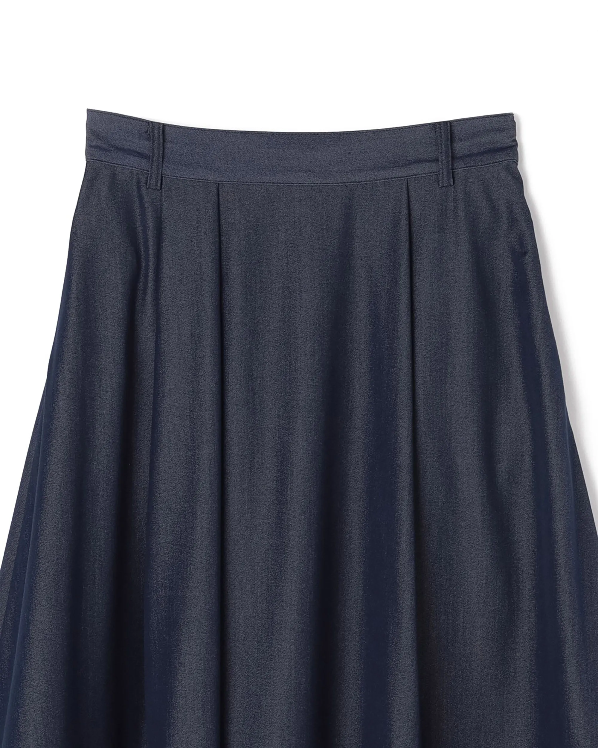 Poly-Rayon-Denim-ähnliche Kettenverzierung 2-Wege-Schlitzrock Kleidung_Atsuro-Tayama