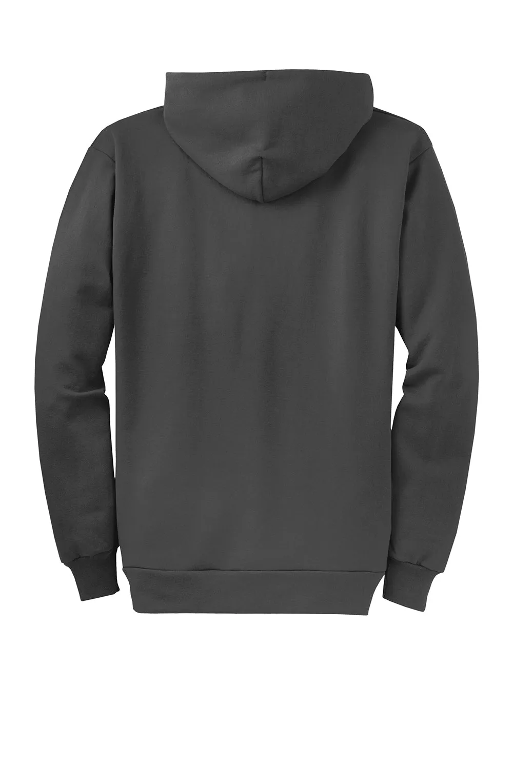 Port & Company Herren Core Pill Resistant Fleece Full Zip Kapuzenpullover Hoodie mit Taschen - Anthrazitgrau