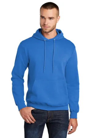 Port & Company Herren Core Pill Resistant Fleece Kapuzenpullover Hoodie mit Beuteltasche - Königsblau