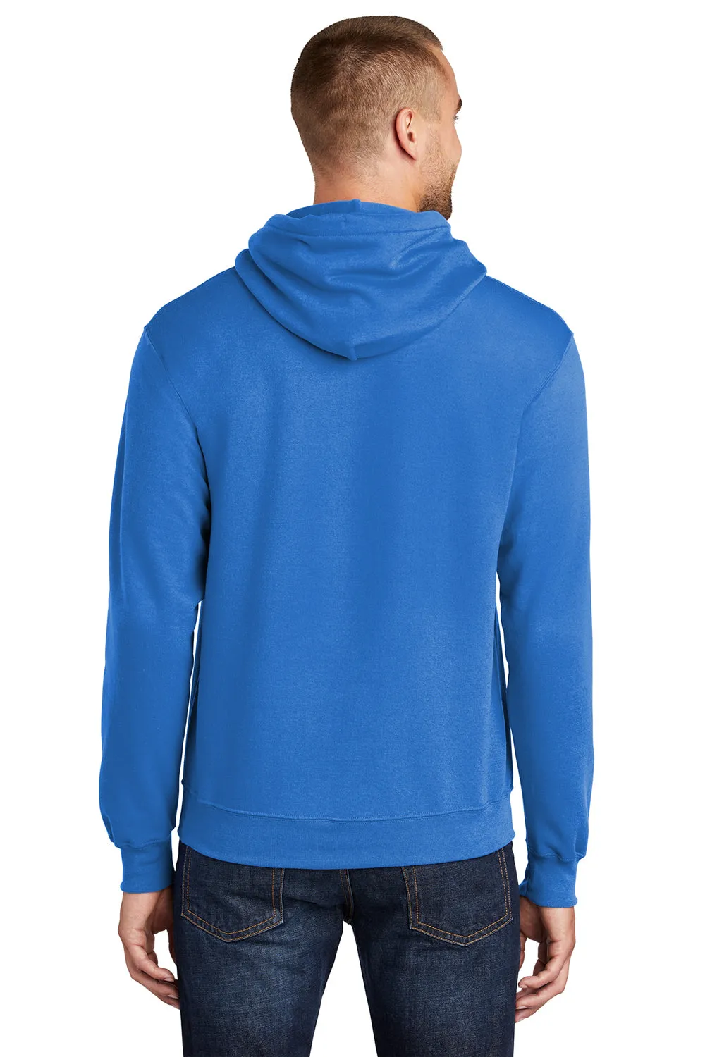 Port & Company Herren Core Pill Resistant Fleece Kapuzenpullover Hoodie mit Beuteltasche - Königsblau