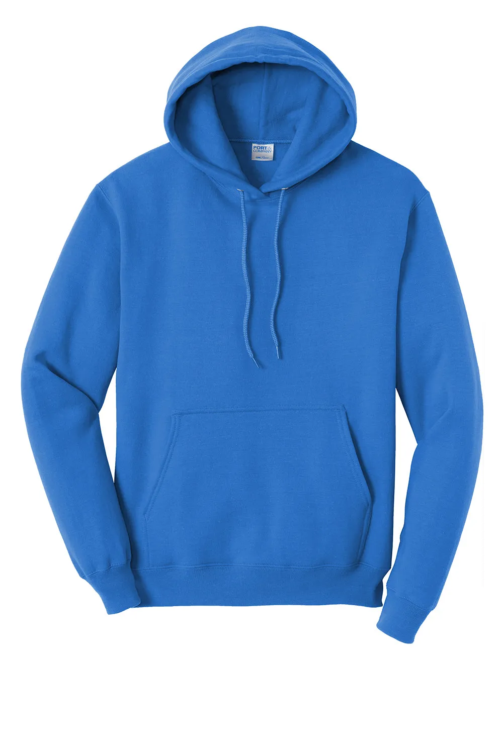Port & Company Herren Core Pill Resistant Fleece Kapuzenpullover Hoodie mit Beuteltasche - Königsblau