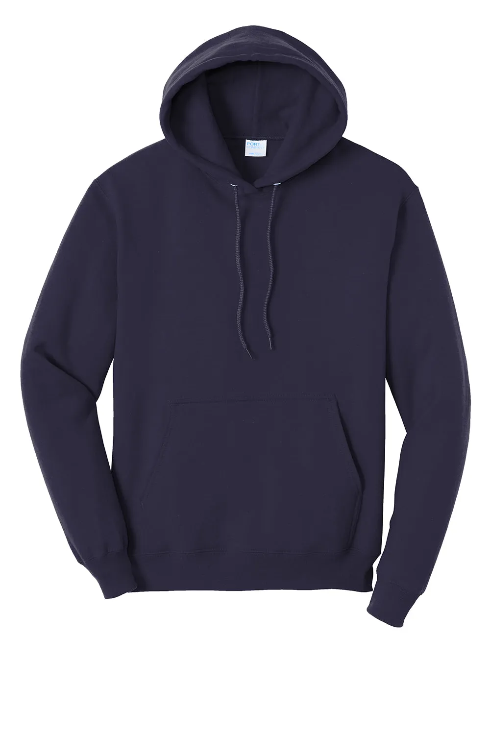 Port & Company Herren Core Pill Resistant Fleece Kapuzenpullover Hoodie mit Beuteltasche - Echt Marineblau