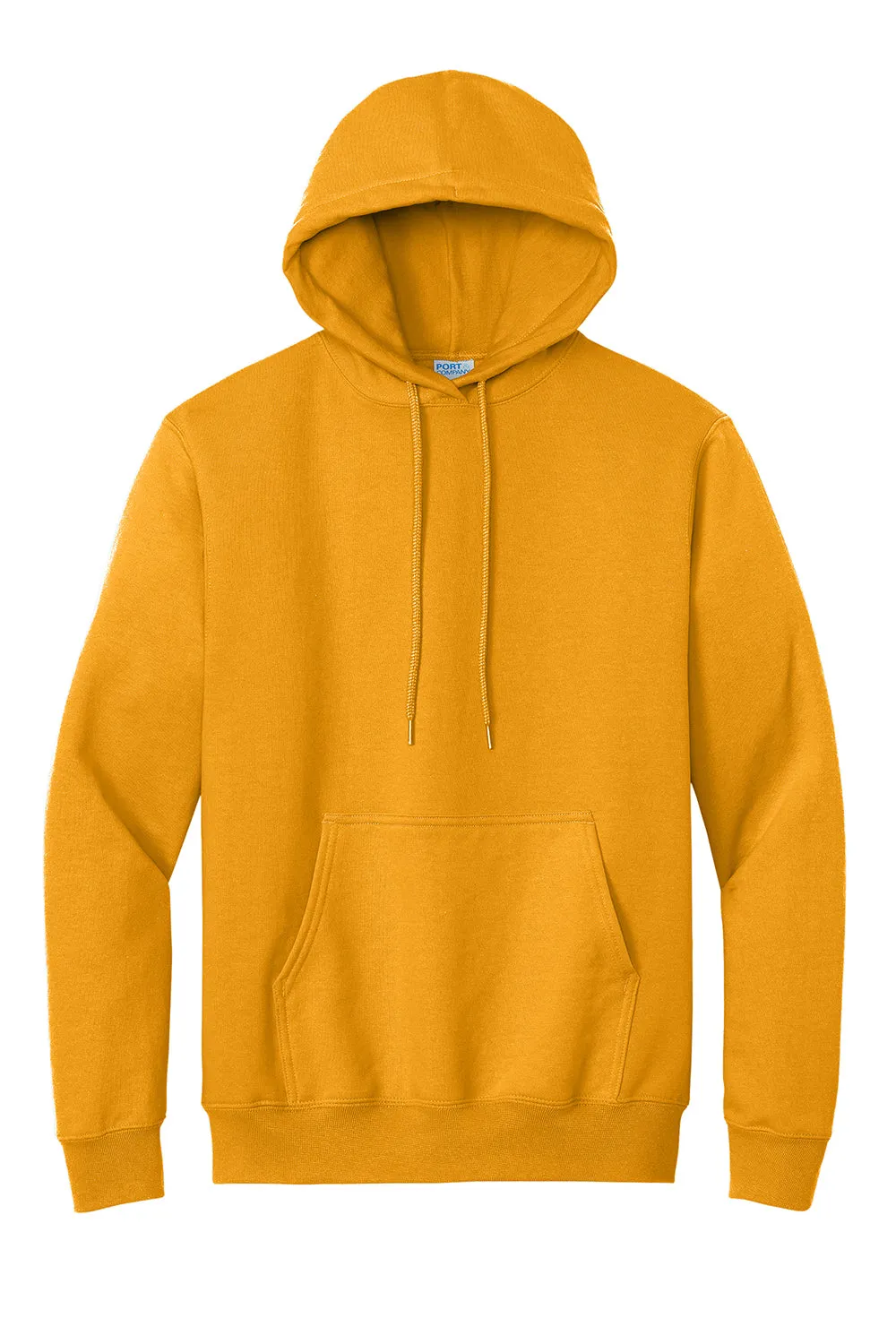Port & Company Herren Essential Pille-resistente Fleece Kapuzenpullover Hoodie mit Beuteltasche - Gold