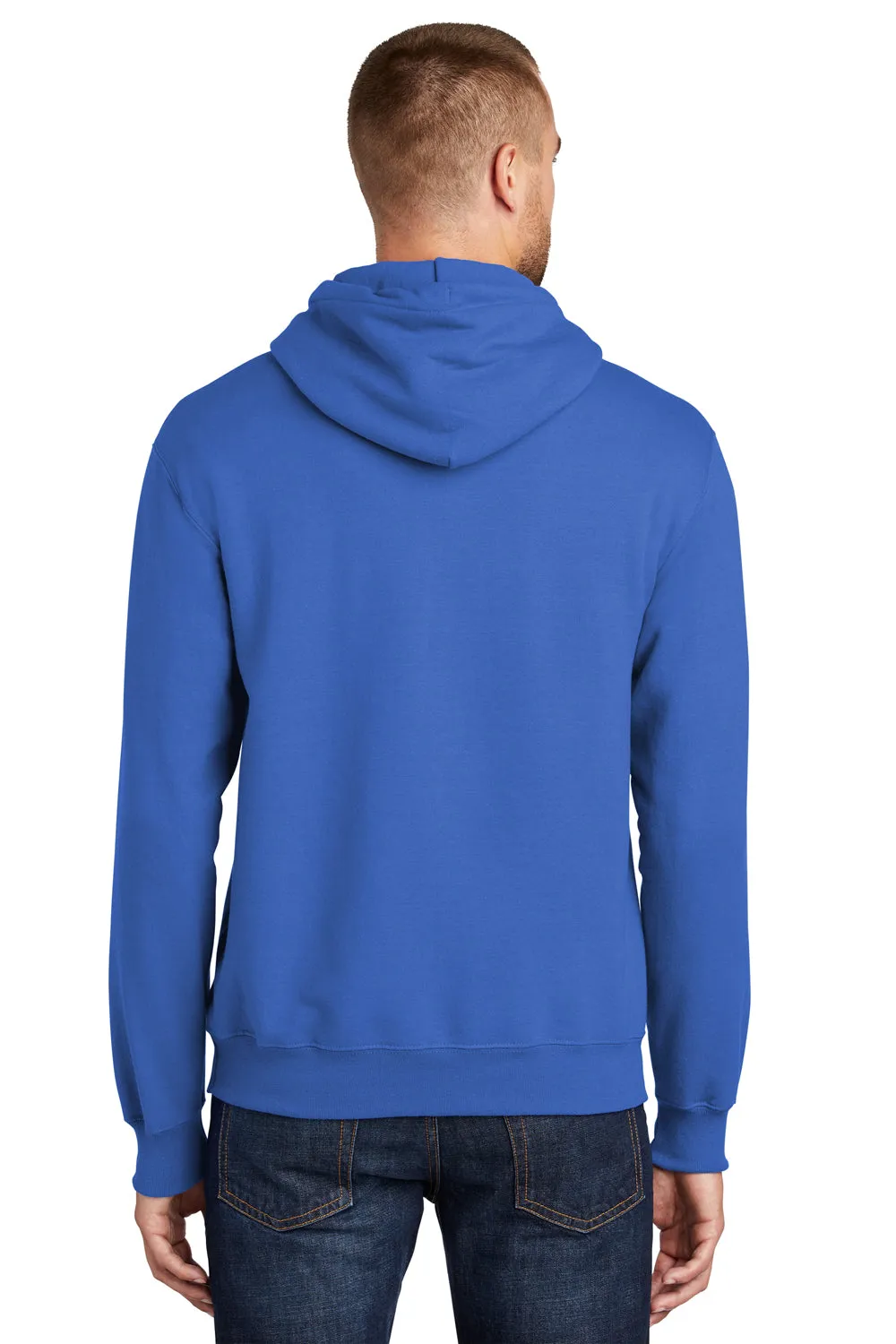 Port & Company Herren Essential Pilling-resistente Fleece Kapuzenpullover Hoodie mit Beuteltasche - Königsblau