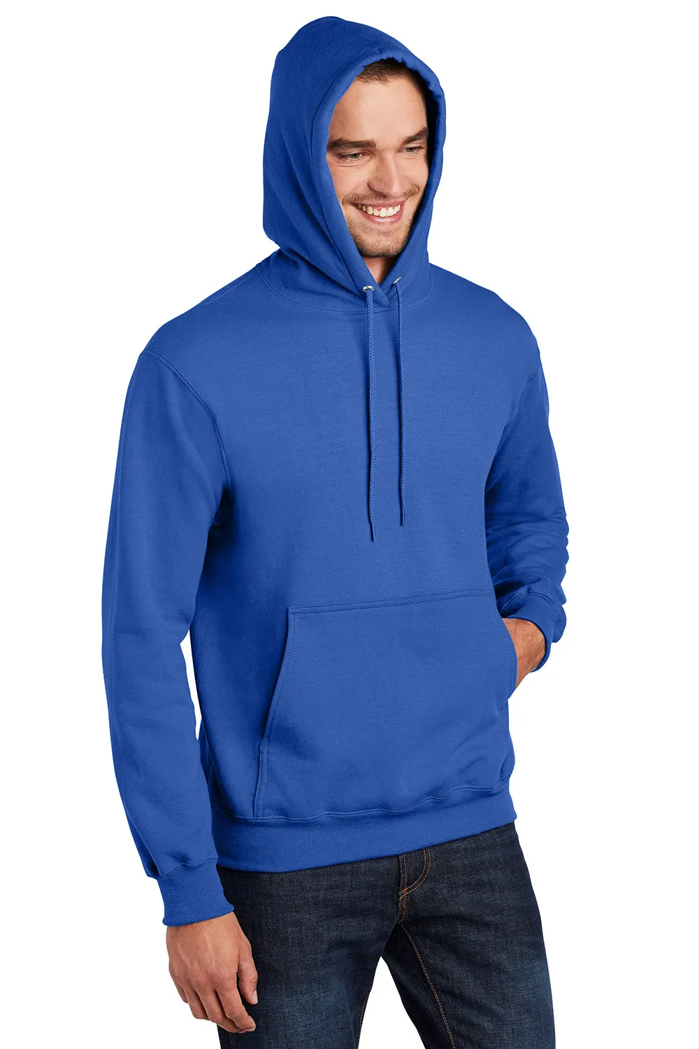 Port & Company Herren Essential Pilling-resistente Fleece Kapuzenpullover Hoodie mit Beuteltasche - Königsblau