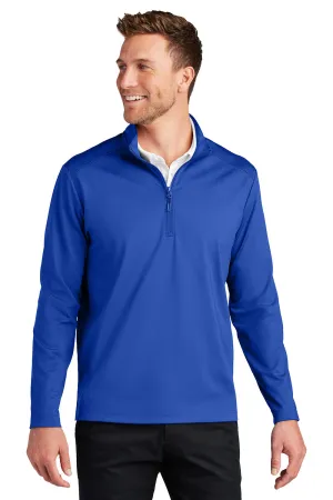 Port Authority Herren C-FREE Double Knit Feuchtigkeitstransportierendes 1/4-Zip Sweatshirt - Echtes Royalblau