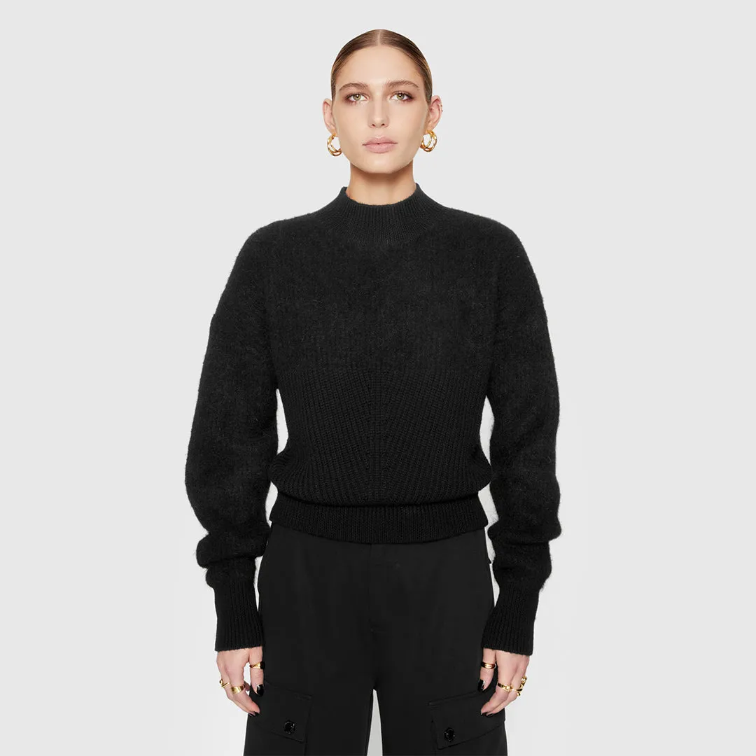 Priscilla Zweitextur-Pullover