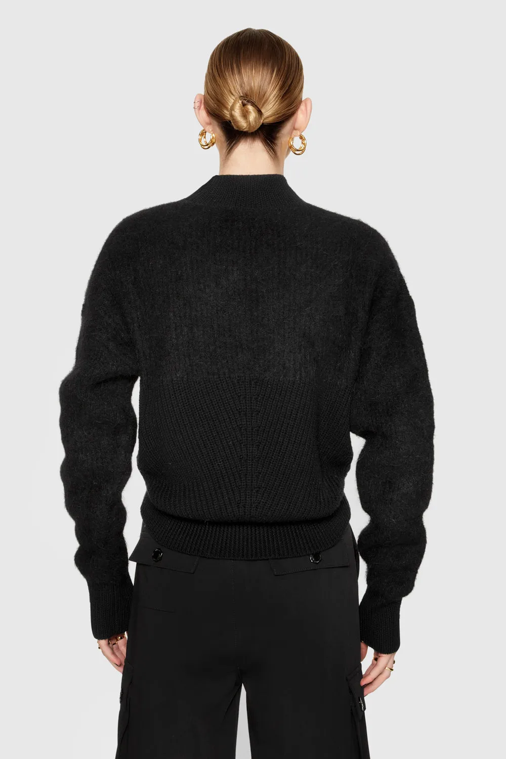 Priscilla Zweitextur-Pullover
