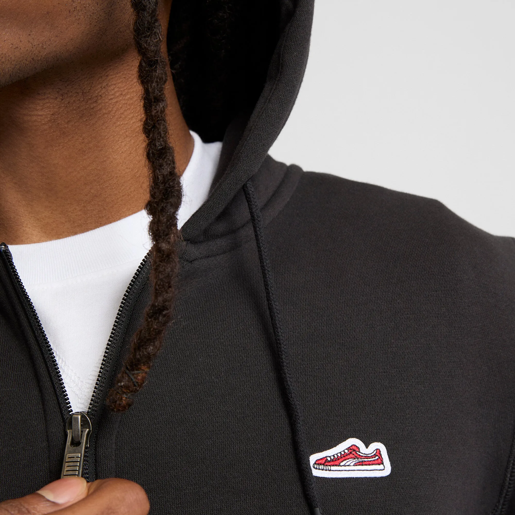 PUMA Herren Sweatjacke mit Logo aus Wildleder und Vollreißverschluss
