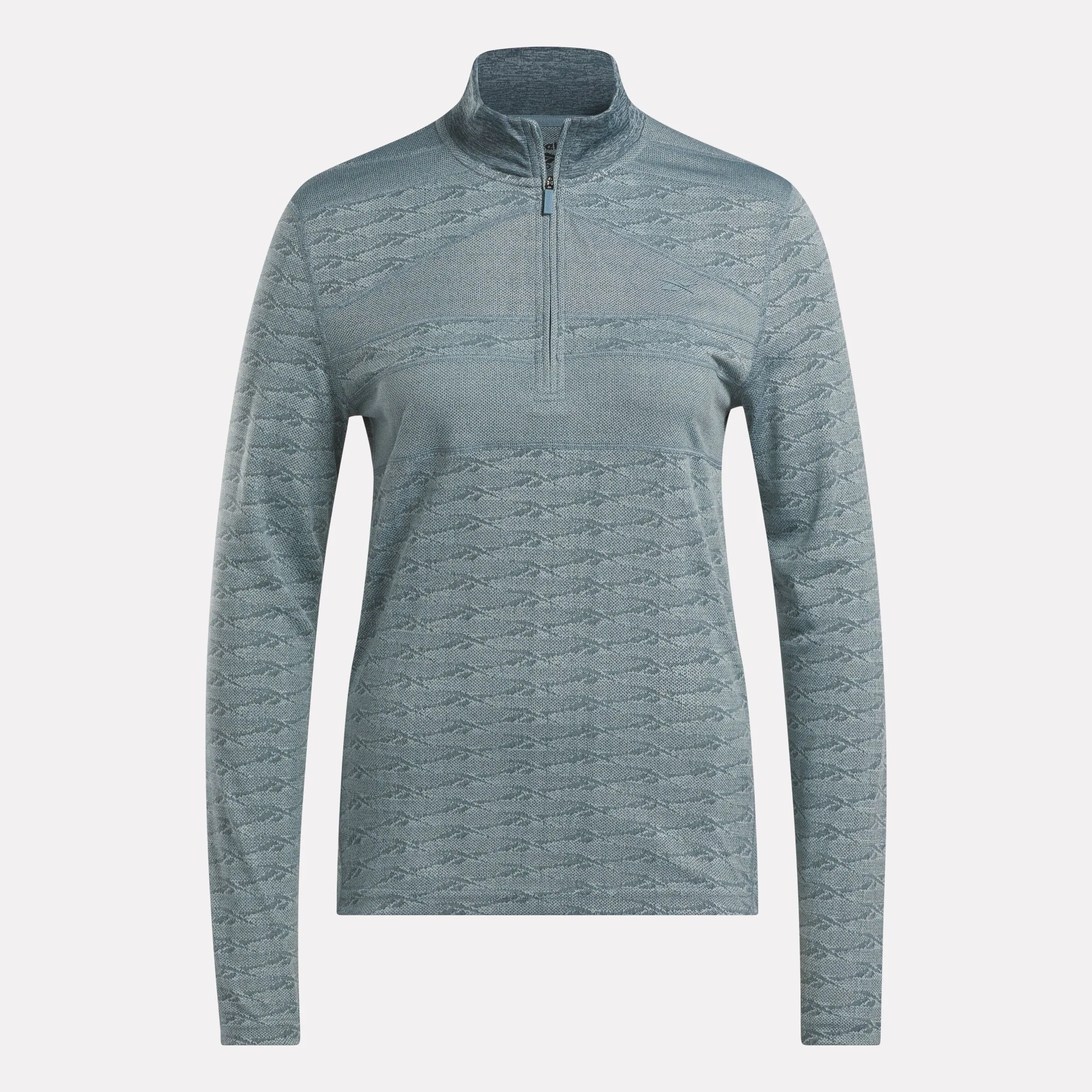 Reebok Bekleidung Damen Langarm Engineered Vector Jacquard 1/4-Zip Golf Pullover Top