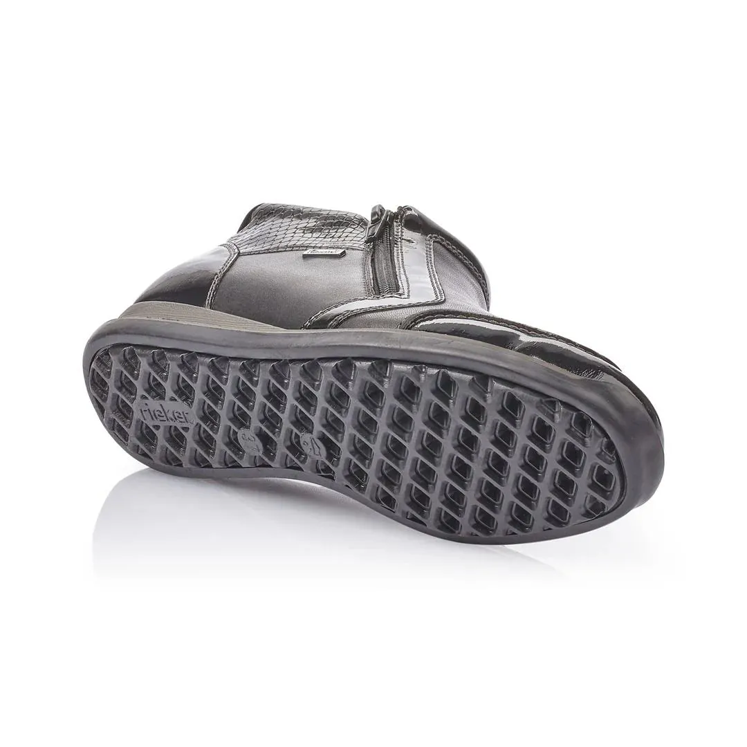 Rieker Schuhe 44278-00 Reißverschluss RTex Schwarz