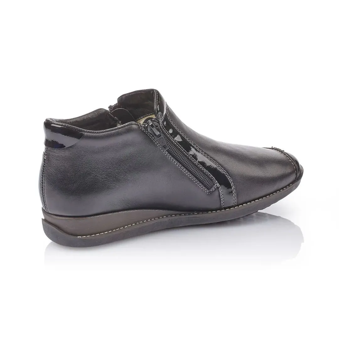 Rieker Schuhe 44278-00 Reißverschluss RTex Schwarz