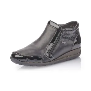 Rieker Schuhe 44278-00 Reißverschluss RTex Schwarz