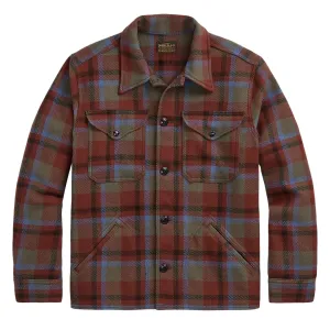RRL Von Ralph Lauren Karo-Wolltweed-Shirtjacke