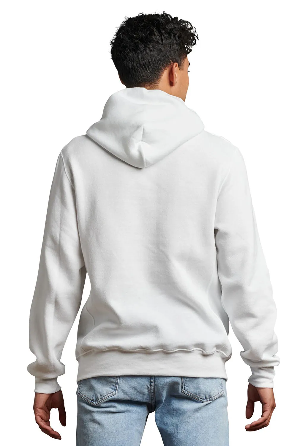 Russell Athletic Herren Dri-Power Feuchtigkeitstransportierende Kapuzenpullover Hoodie mit Kangaroo-Tasche - Weiß
