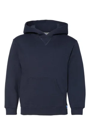 Russell Athletic Jugend Dri Power Feuchtigkeitstransportierende Kapuzenpullover Hoodie mit Beuteltasche - Marineblau