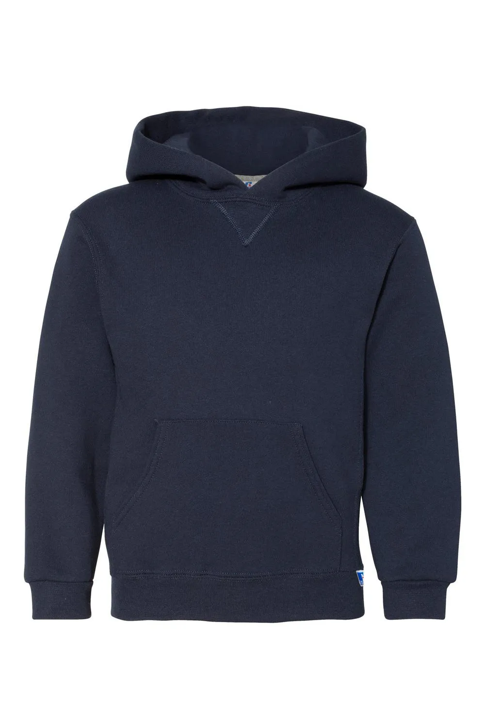 Russell Athletic Jugend Dri Power Feuchtigkeitstransportierende Kapuzenpullover Hoodie mit Beuteltasche - Marineblau