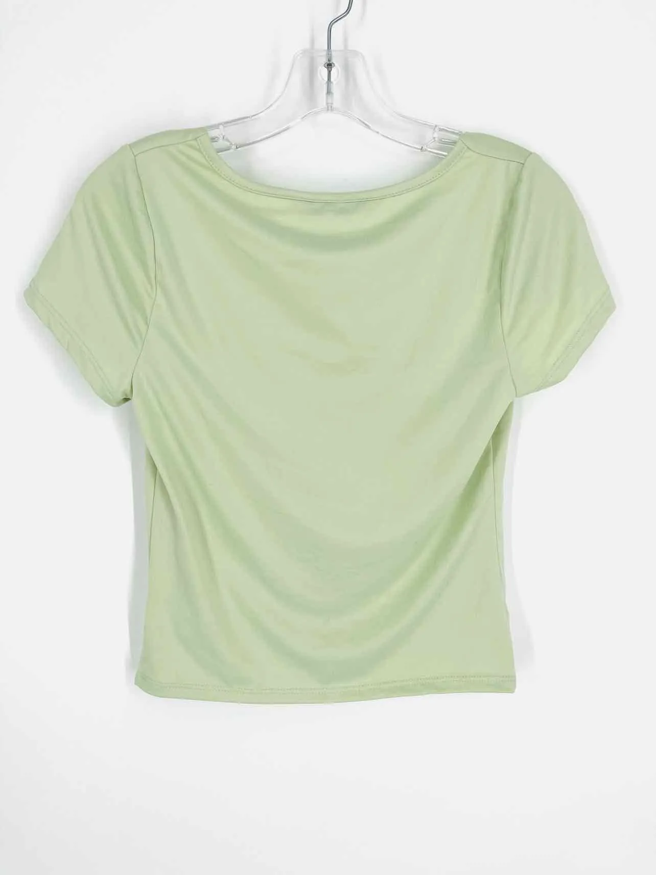 Sincerely Jules Größe M Mint Quadratischer Ausschnitt Einfarbige Tops Top-Kurzarm