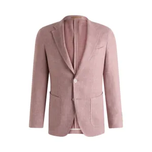 Slim-fit Blazer in Leinen, Wolle, Seide und Stretch