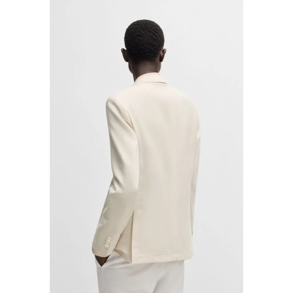 Slim-fit Blazer in fein gemustertem Stoff