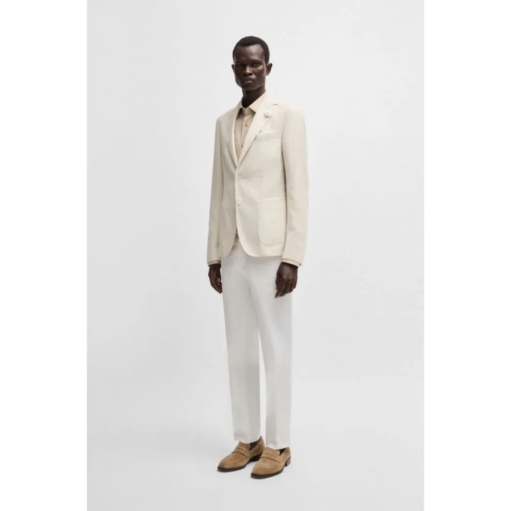 Slim-fit Blazer in fein gemustertem Stoff