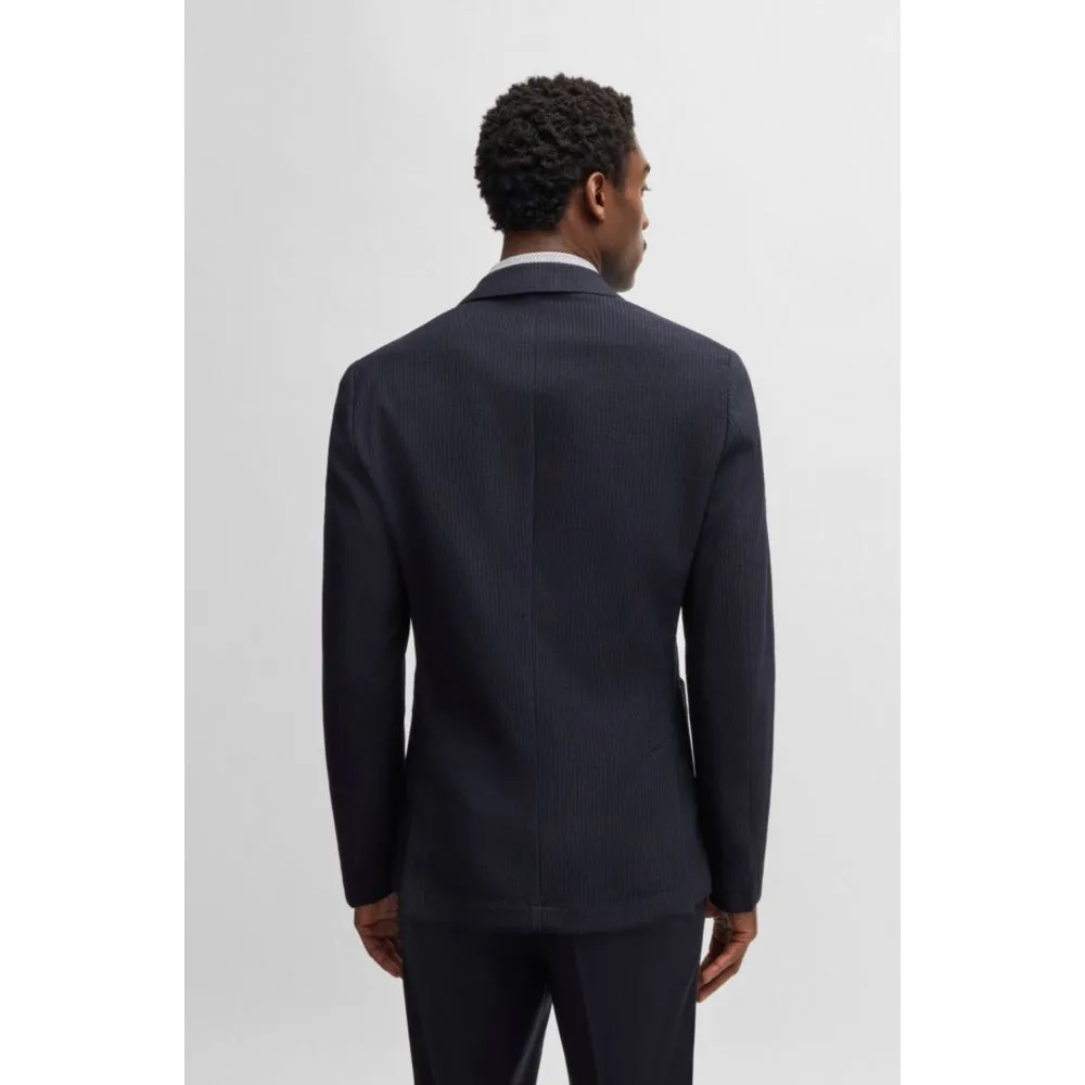 Slim-fit Blazer aus gemustertem Wollstoff