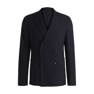 Slim-fit Blazer aus gemustertem Wollstoff