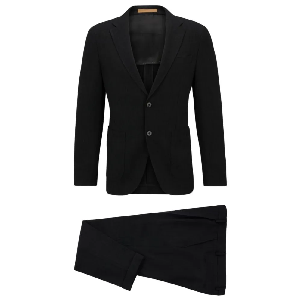 Slim-fit Anzug aus fein gemusterter Wollmischung