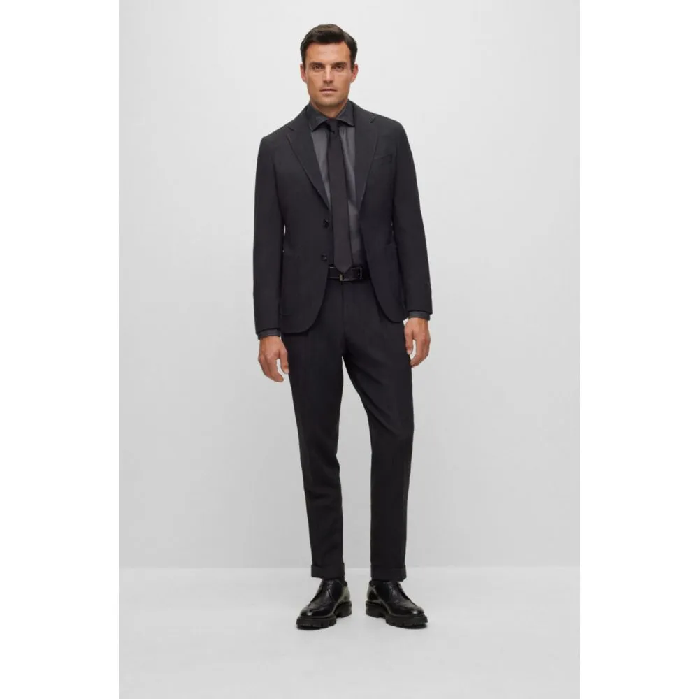 Slim-fit Anzug aus fein gemusterter Wollmischung