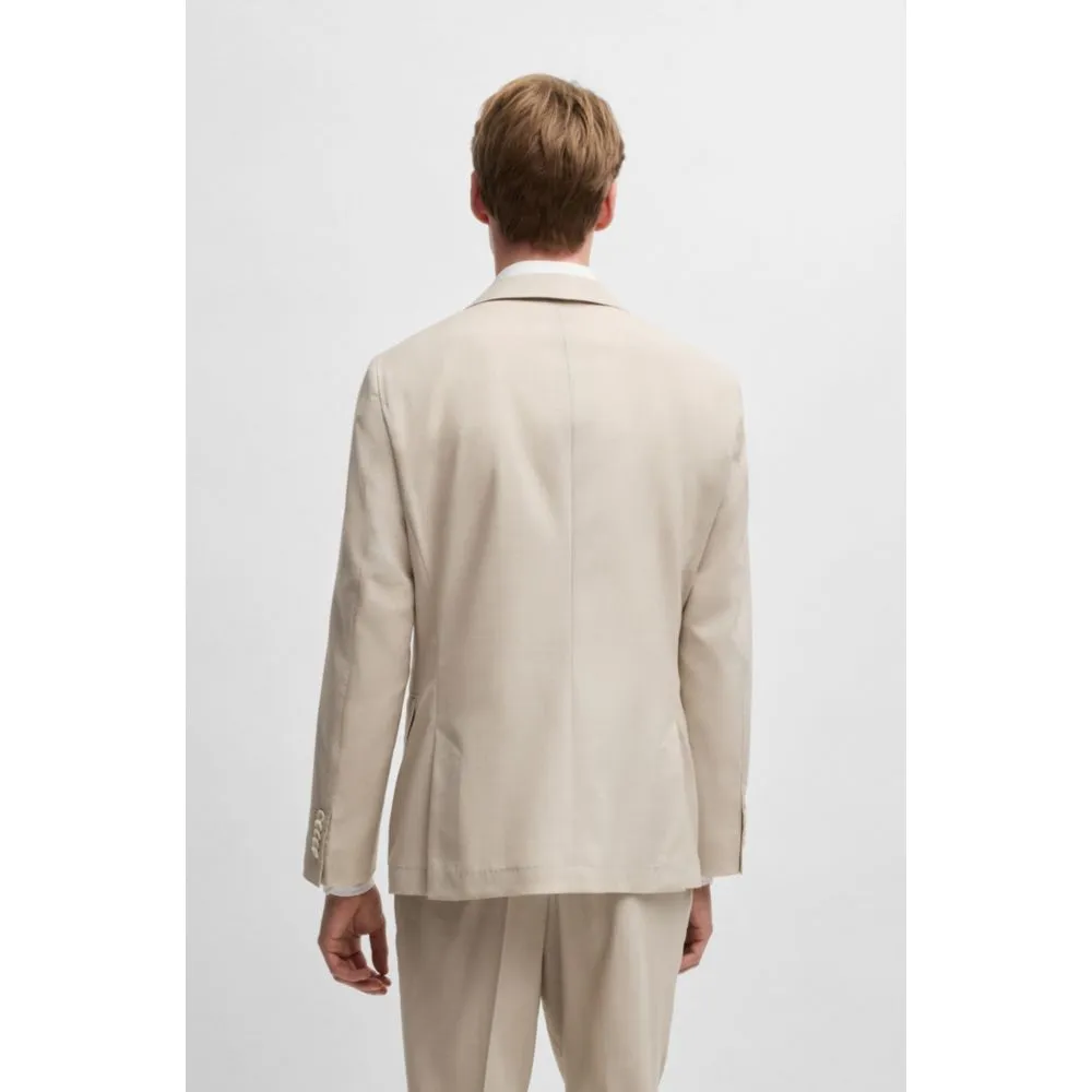 Slim-Fit-Anzug aus gemusterter Wolle und Seide