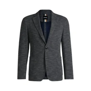 Slim-fit Sakko in mikro-gemustertem Stretchstoff