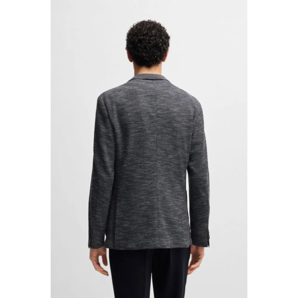 Slim-fit Sakko in mikro-gemustertem Stretchstoff